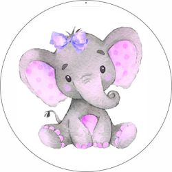 Painel Redondo 50x50 - Elefantinho - PAINEL E CORES