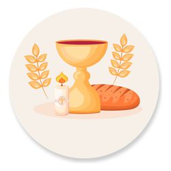 Painel Redondo 50x50 - Eucaristia - PAINEL E CORES