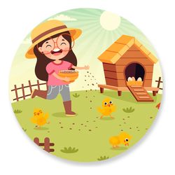 Painel Redondo 50x50 - Fazenda Agro - PAINEL E CORES