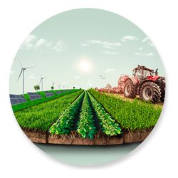 Painel Redondo 50x50 - Fazenda Agro - PAINEL E CORES