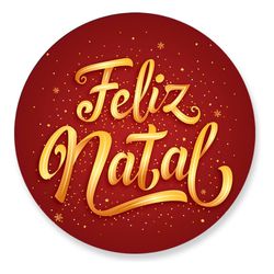 Painel Redondo 50x50 - Feliz Natal - PAINEL E CORES