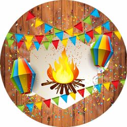Painel Redondo 50x50 - Festa Junina - PAINEL E CORES