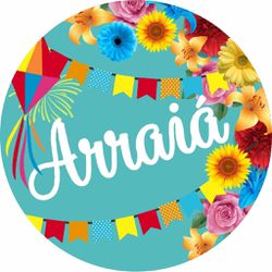 Painel Redondo 50x50 - Festa Junina - PAINEL E CORES