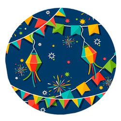 Painel Redondo 50x50 - Festa Junina - PAINEL E CORES