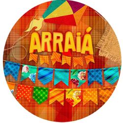 Painel Redondo 50x50 - Festa Junina - PAINEL E CORES