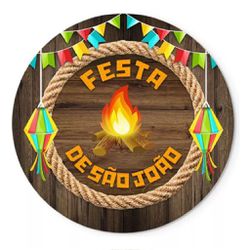 Painel Redondo 50x50 - Festa Junina - PAINEL E CORES
