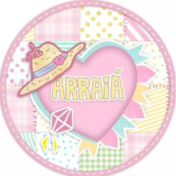 Painel Redondo 50x50 - Festa Junina - PAINEL E CORES