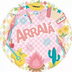 Painel Redondo 50x50 - Festa Junina - PAINEL E CORES