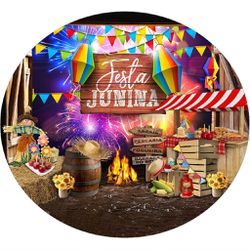 Painel Redondo 50x50 - Festa Junina - PAINEL E CORES