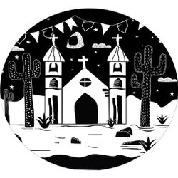 Painel Redondo 50x50 - Festa Junina - PAINEL E CORES