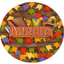 Painel Redondo 50x50 - Festa Junina - PAINEL E CORES