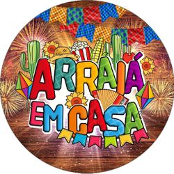 Painel Redondo 50x50 - Festa Junina - PAINEL E CORES