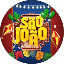Painel Redondo 50x50 - Festa Junina - PAINEL E CORES