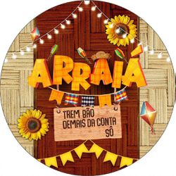 Painel Redondo 50x50 - Festa Junina - PAINEL E CORES