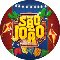 Painel Redondo 50x50 - Festa Junina - PAINEL E CORES