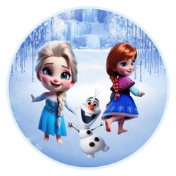 Painel Redondo 50x50 - Frozen - PAINEL E CORES