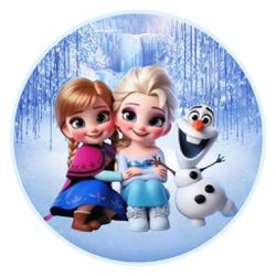 Painel Redondo 50x50 - Frozen - PAINEL E CORES