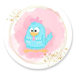 Painel Redondo 50x50 - Galinha Pintandinha - PAINEL E CORES