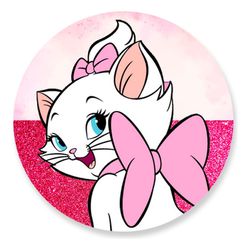 Painel Redondo 50x50 - Gatinha Marie - PAINEL E CORES