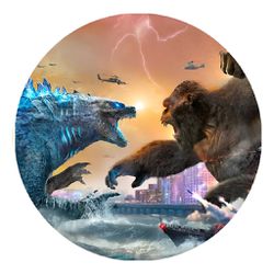 Painel Redondo 50x50 - Godzilla - PAINEL E CORES