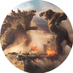 Painel Redondo 50x50 - Godzilla - PAINEL E CORES
