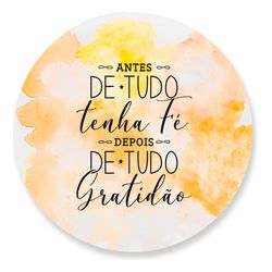 Painel Redondo 50x50 - Gratidão - PAINEL E CORES