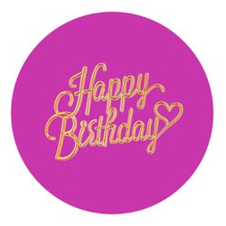 Painel Redondo 50x50 - Happy Birthday - PAINEL E CORES
