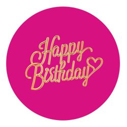 Painel Redondo 50x50 - Happy Birthday - PAINEL E CORES