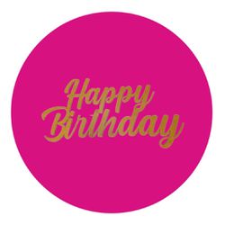 Painel Redondo 50x50 - Happy Birthday - PAINEL E CORES