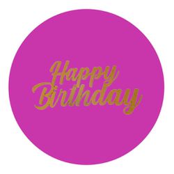 Painel Redondo 50x50 - Happy Birthday - PAINEL E CORES