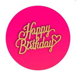 Painel Redondo 50x50 - Happy Birthday - PAINEL E CORES