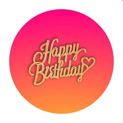 Painel Redondo 50x50 - Happy Birthday - PAINEL E CORES