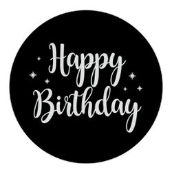 Painel Redondo 50x50 - Happy Birthday - PAINEL E CORES