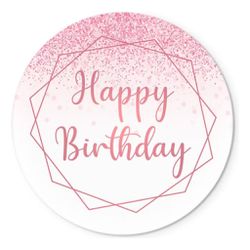 Painel Redondo 50x50 - Happy Birthday - PAINEL E CORES