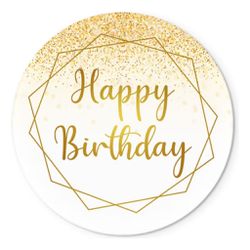 Painel Redondo 50x50 - Happy Birthday - PAINEL E CORES