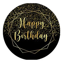 Painel Redondo 50x50 - Happy Birthday - PAINEL E CORES