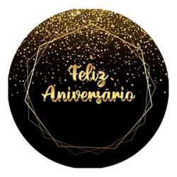 Painel Redondo 50x50 - Happy Birthday - PAINEL E CORES