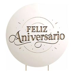 Painel Redondo 50x50 - Happy Birthday - PAINEL E CORES