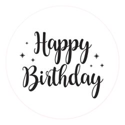 Painel Redondo 50x50 - Happy Birthday - PAINEL E CORES