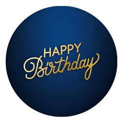 Painel Redondo 50x50 - Happy Birthday - PAINEL E CORES