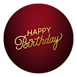 Painel Redondo 50x50 - Happy Birthday - PAINEL E CORES