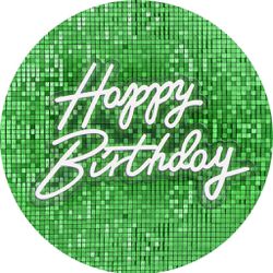Painel Redondo 50x50 - Happy Birthday - PAINEL E CORES