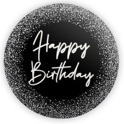 Painel Redondo 50x50 - Happy Birthday - PAINEL E CORES