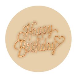 Painel Redondo 50x50 - Happy Birthday - PAINEL E CORES