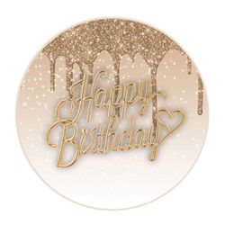 Painel Redondo 50x50 - Happy Birthday - PAINEL E CORES