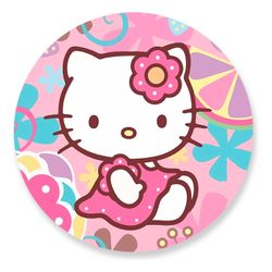 Painel Redondo 50x50 - Hello Kitty - PAINEL E CORES