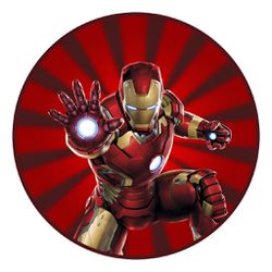 Painel Redondo 50x50 - Homem de Ferro - PAINEL E CORES