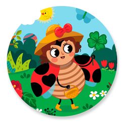 Painel Redondo 50x50 - Joaninha - PAINEL E CORES