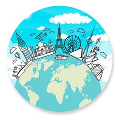 Painel Redondo 50x50 - Mapas - PAINEL E CORES