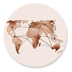 Painel Redondo 50x50 - Mapas - PAINEL E CORES